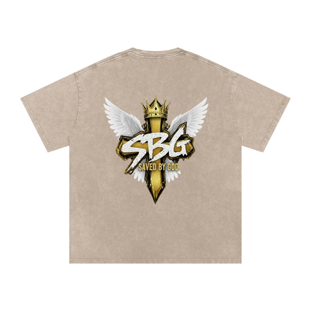 Saved By God Oversized T-Shirt w/ Logo