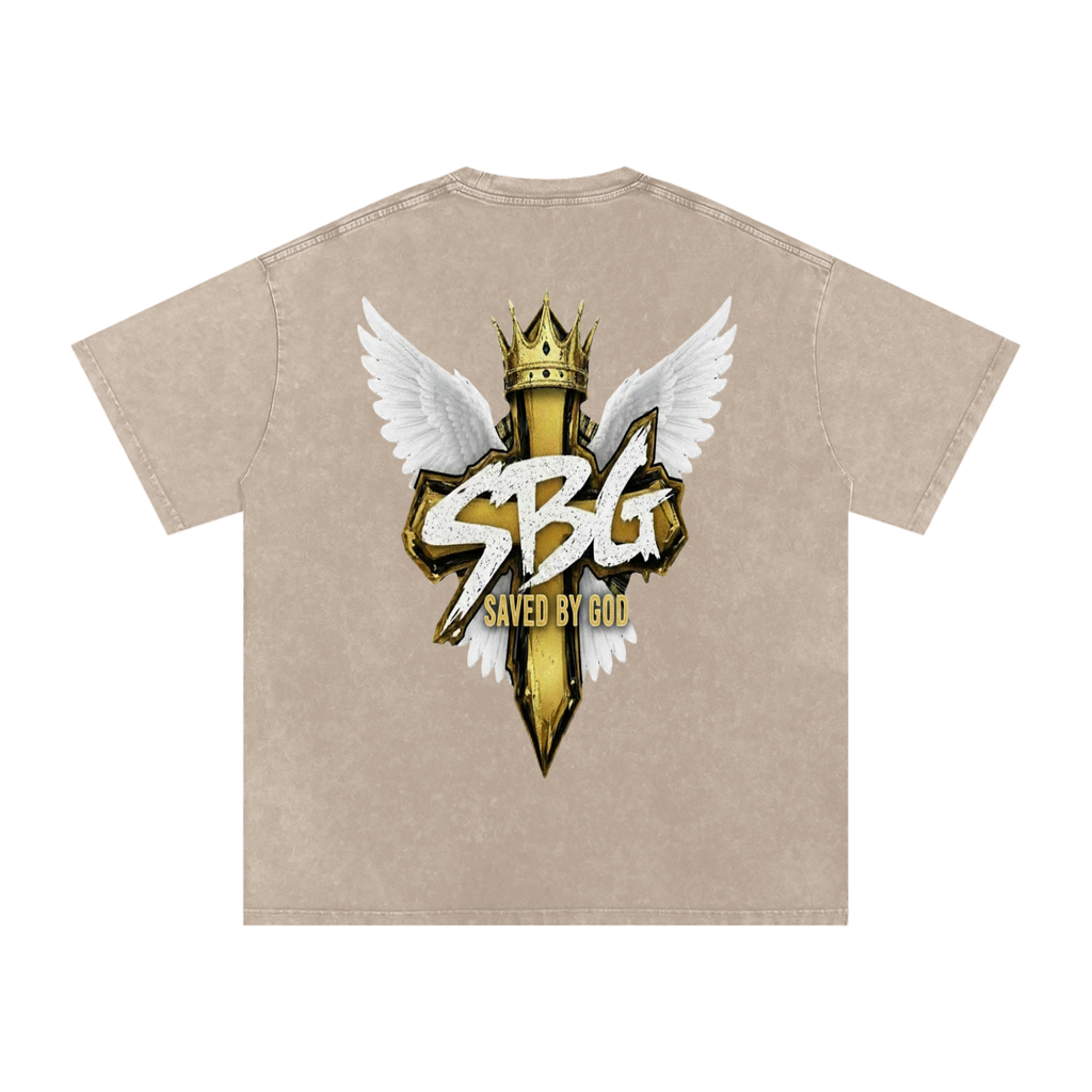 Saved By God Oversized T-Shirt w/ Logo