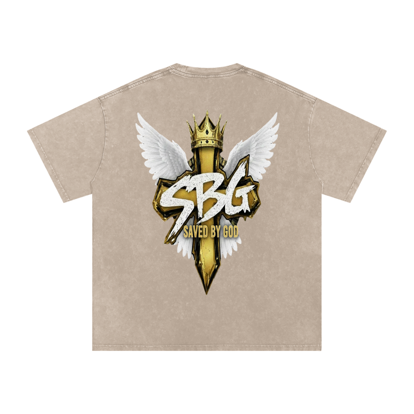 Saved By God Oversized T-Shirt w/ Logo