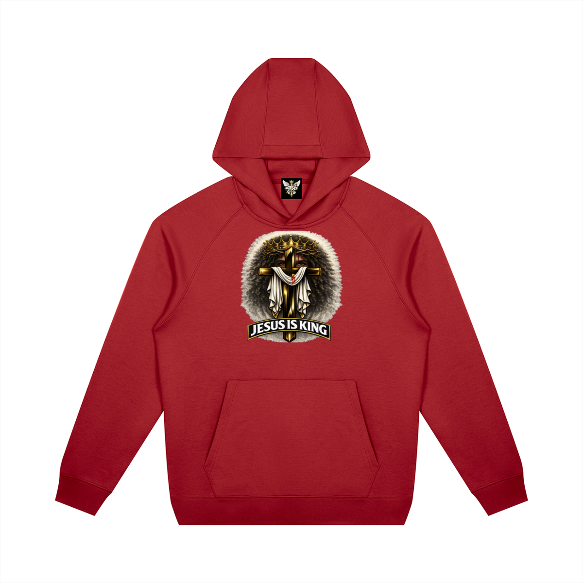 JESUS IS KING w/ FACES Oversized Raglan Pullover Hoodie