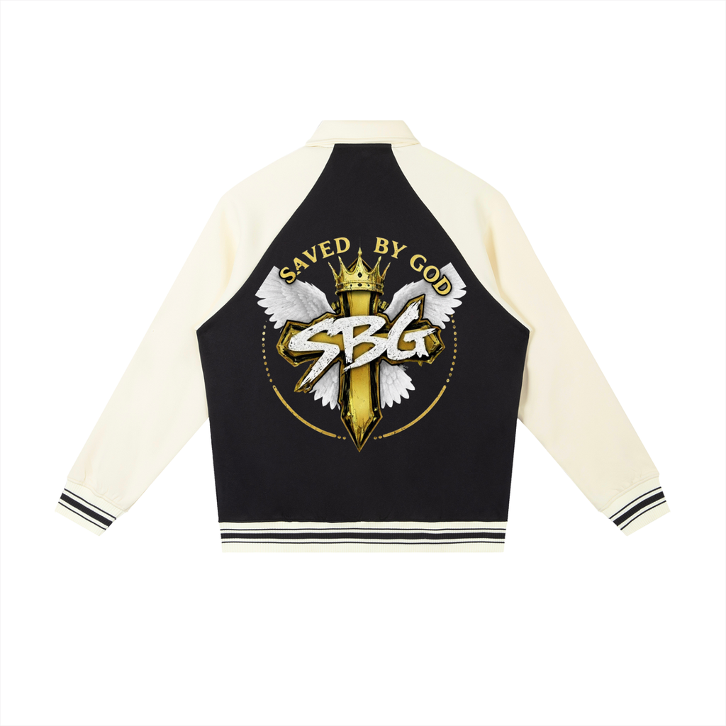 JESUS IS KING w/ 7 Raglan Sleeve Baseball Jacket
