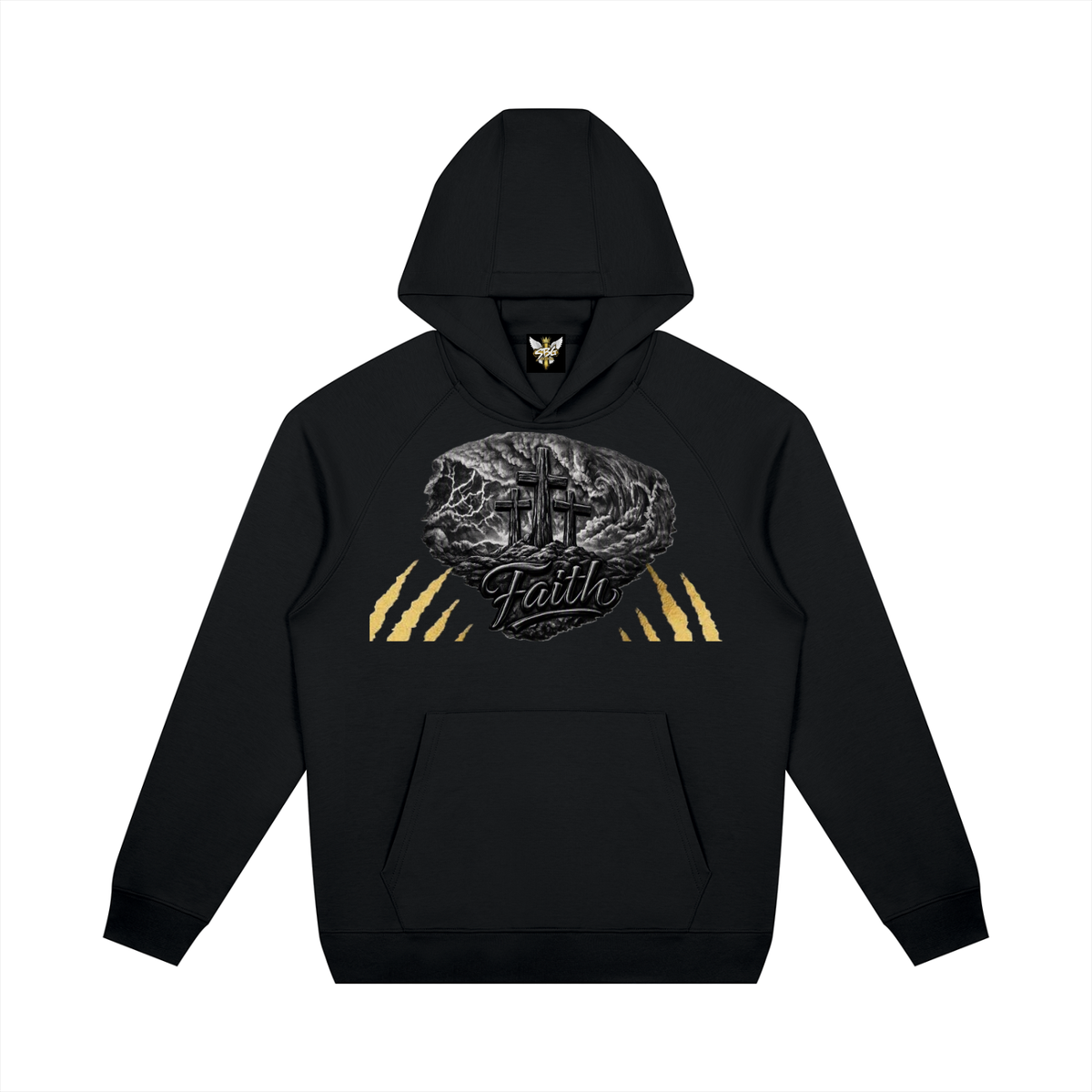 FAITH OVER MY FEARS Raglan Pullover Hoodie