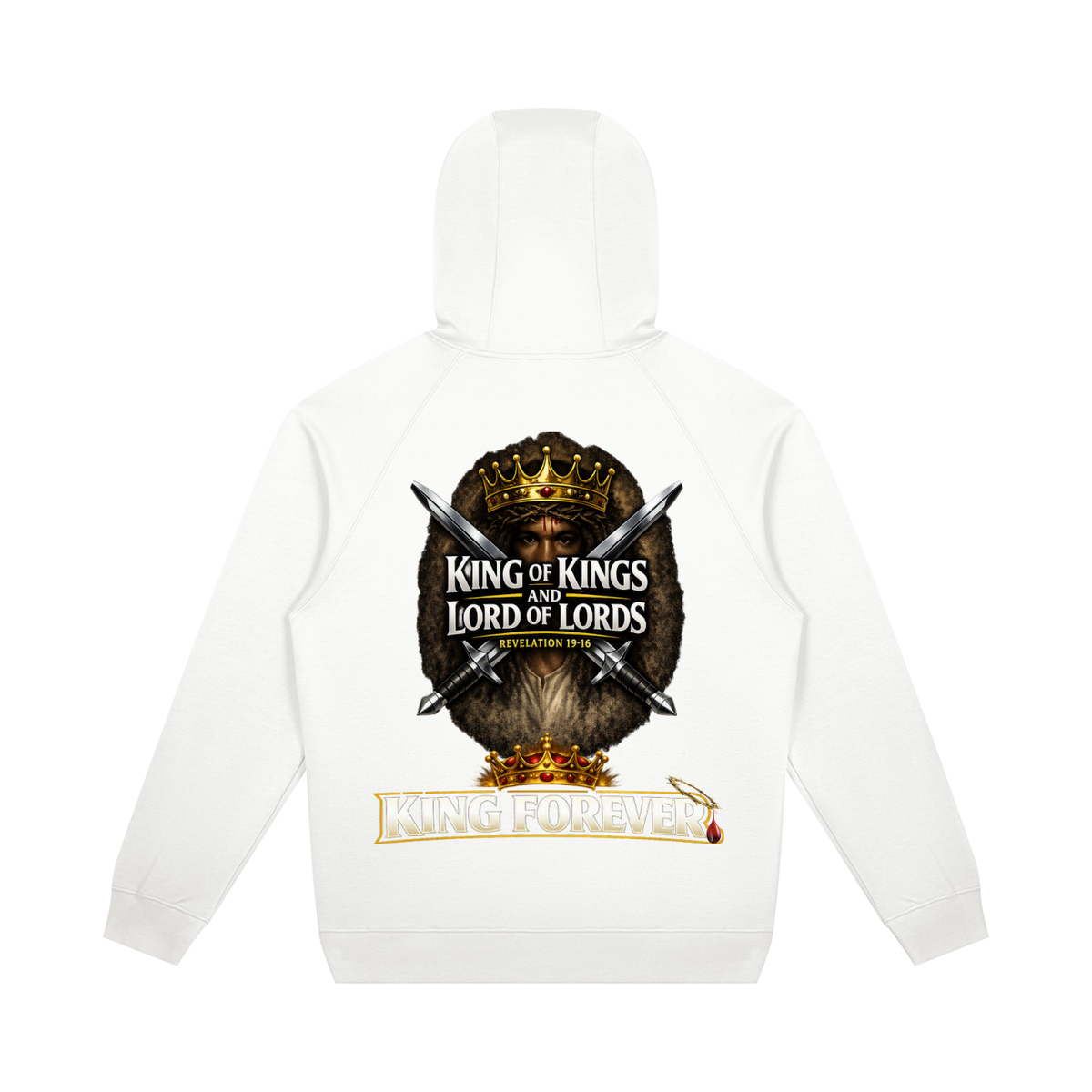 JESUS IS KING w/ FACES Oversized Raglan Pullover Hoodie