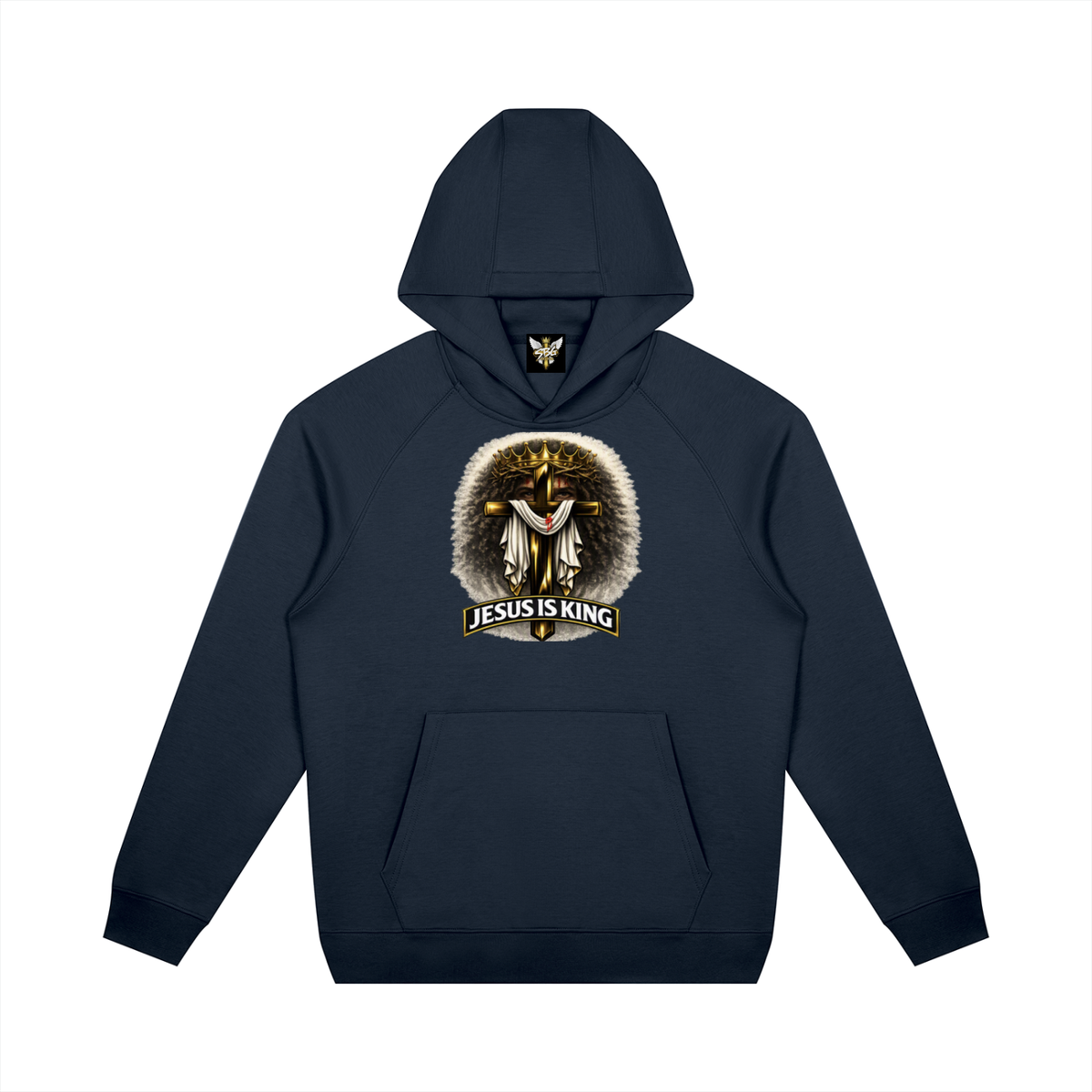 JESUS IS KING w/ FACES Oversized Raglan Pullover Hoodie