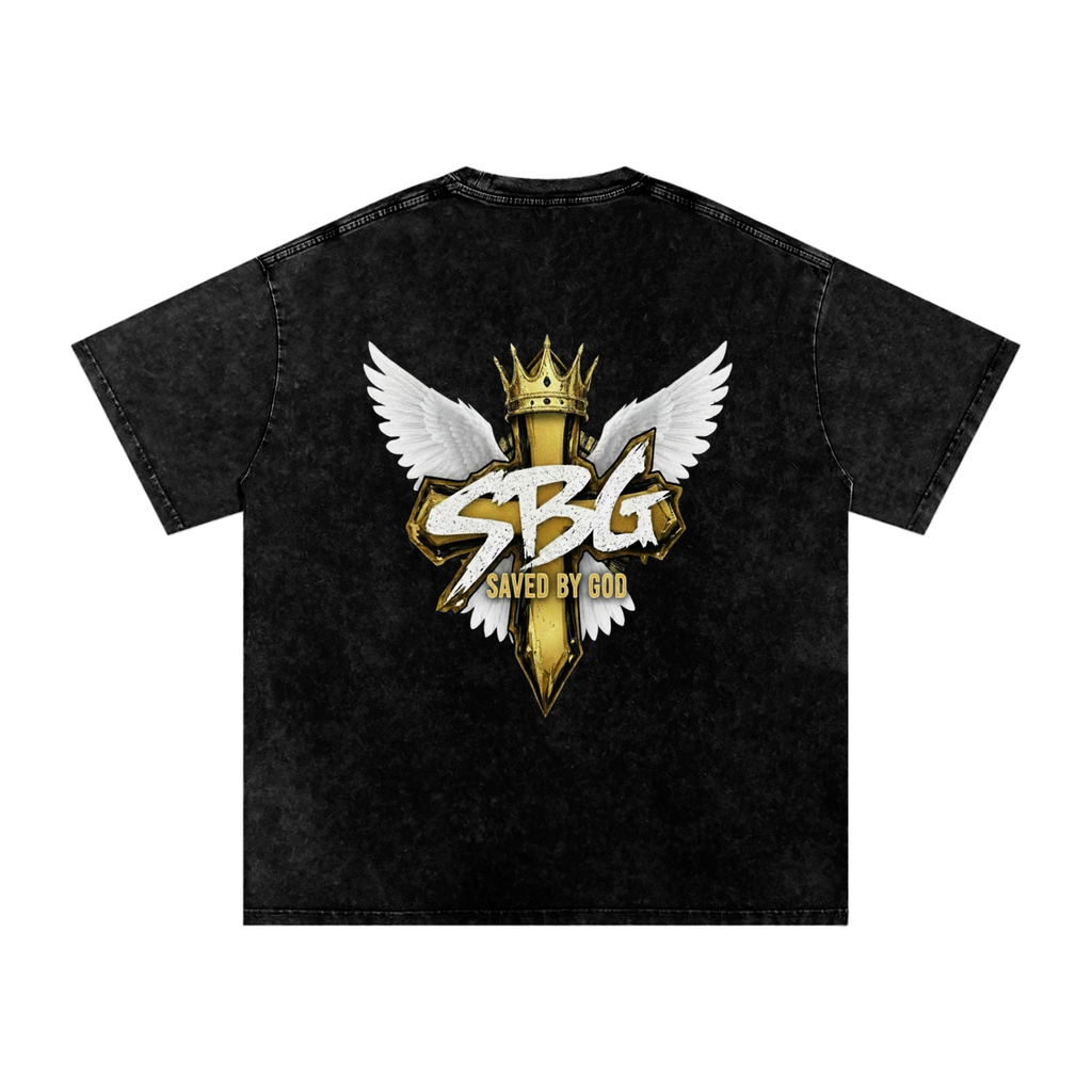 Saved By God Oversized T-Shirt w/ Logo