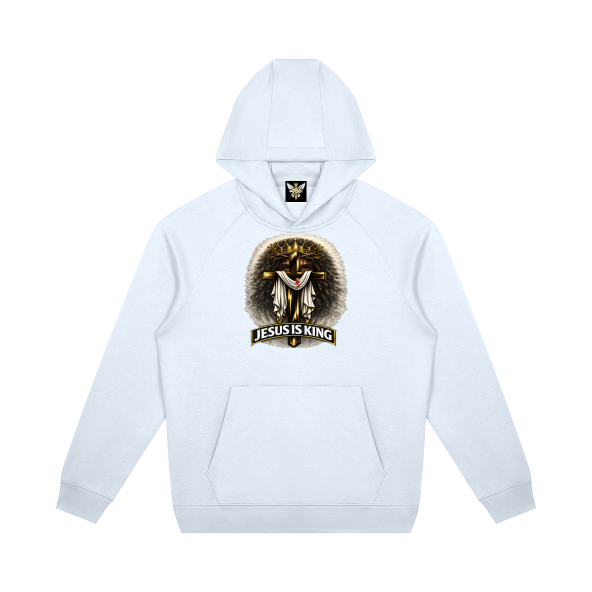 JESUS IS KING w/ FACES Oversized Raglan Pullover Hoodie