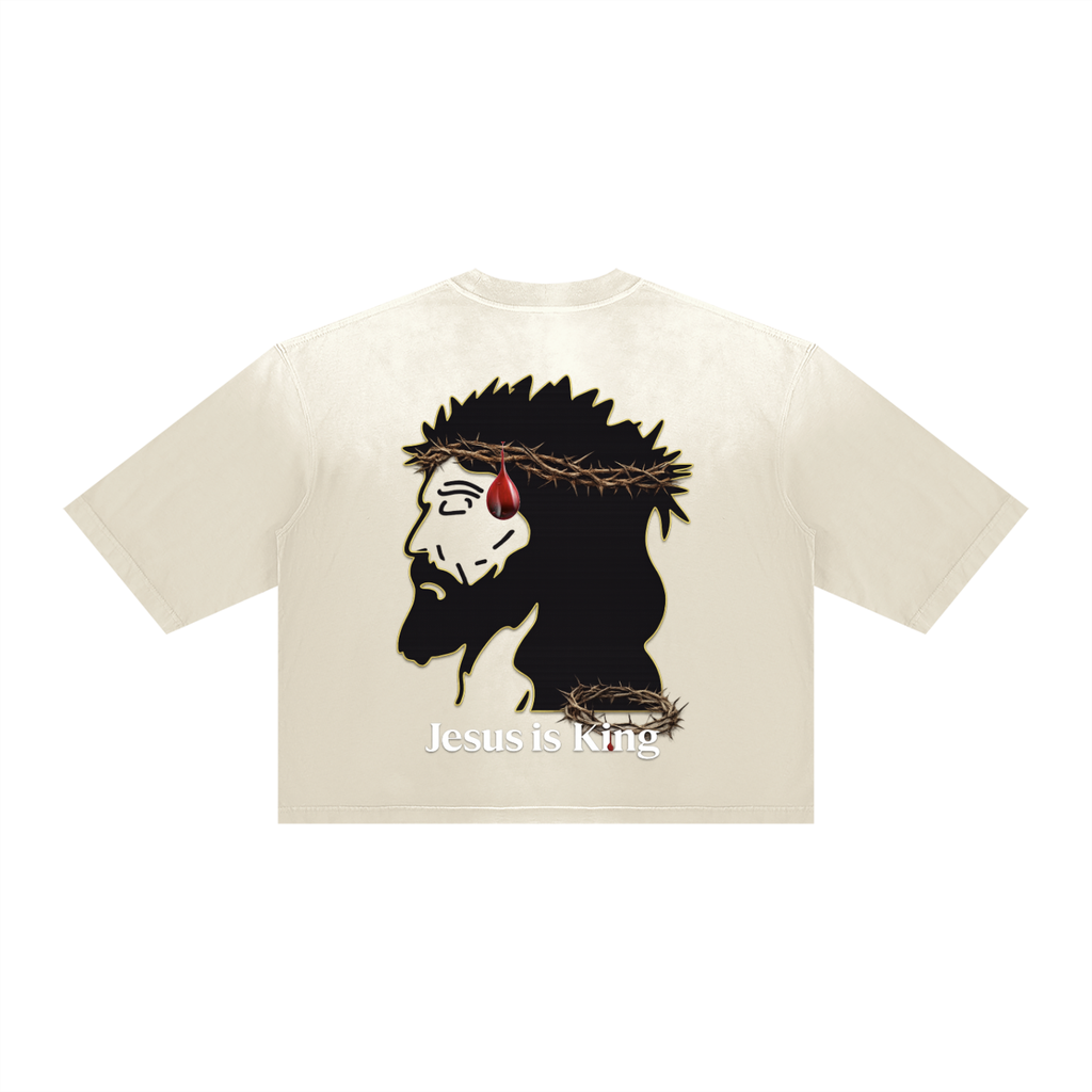 JESUS IS KING 7 Vintage Wash Sunfade Boxy T-Shirt