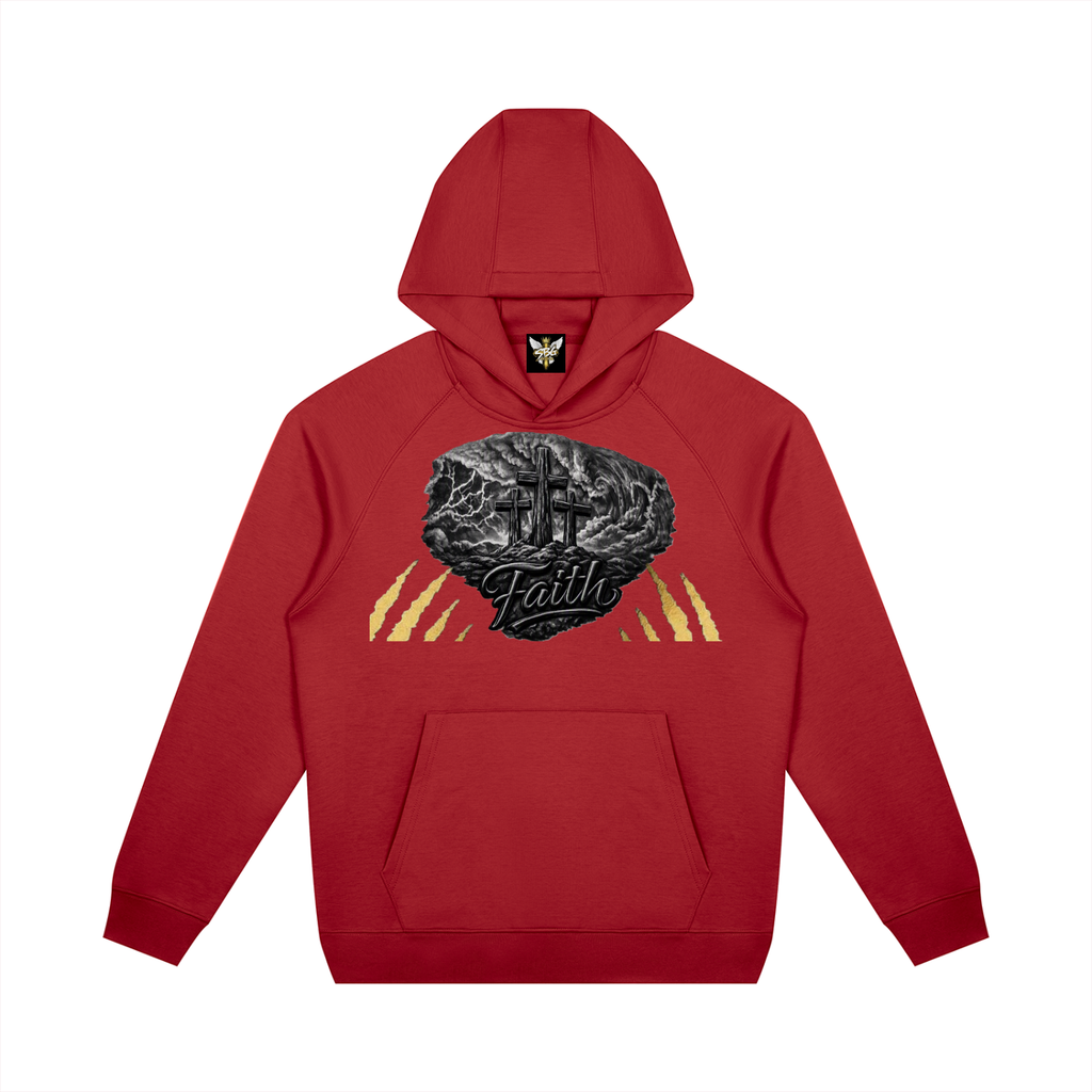 FAITH OVER MY FEARS Raglan Pullover Hoodie