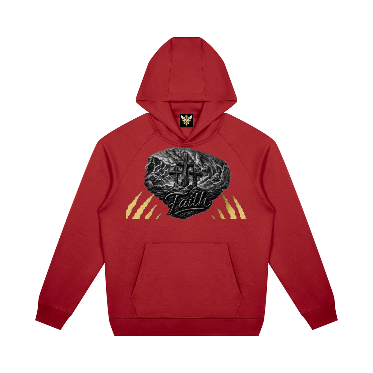 FAITH OVER MY FEARS Raglan Pullover Hoodie
