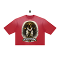 JESUS IS KING w/ FACES Vintage Wash Sunfade Boxy T-Shirt