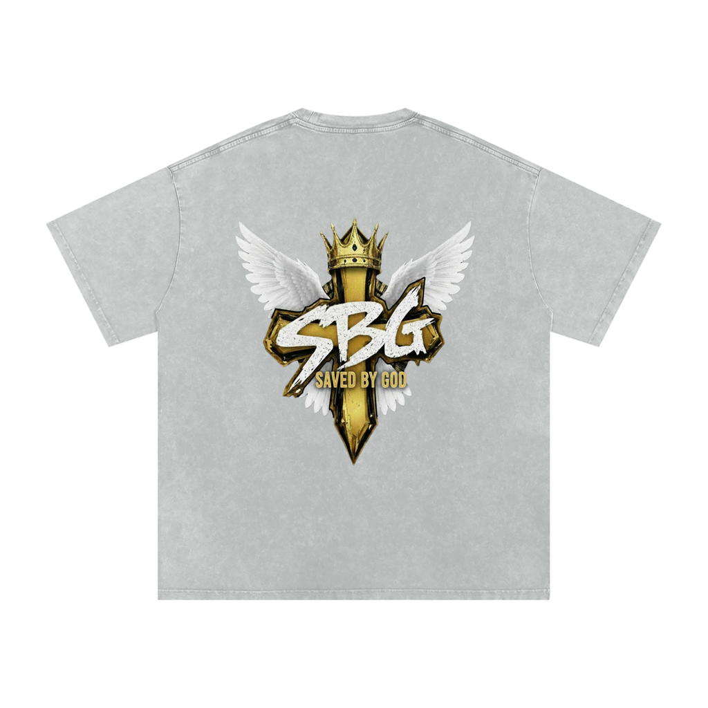 Saved By God Oversized T-Shirt w/ Logo