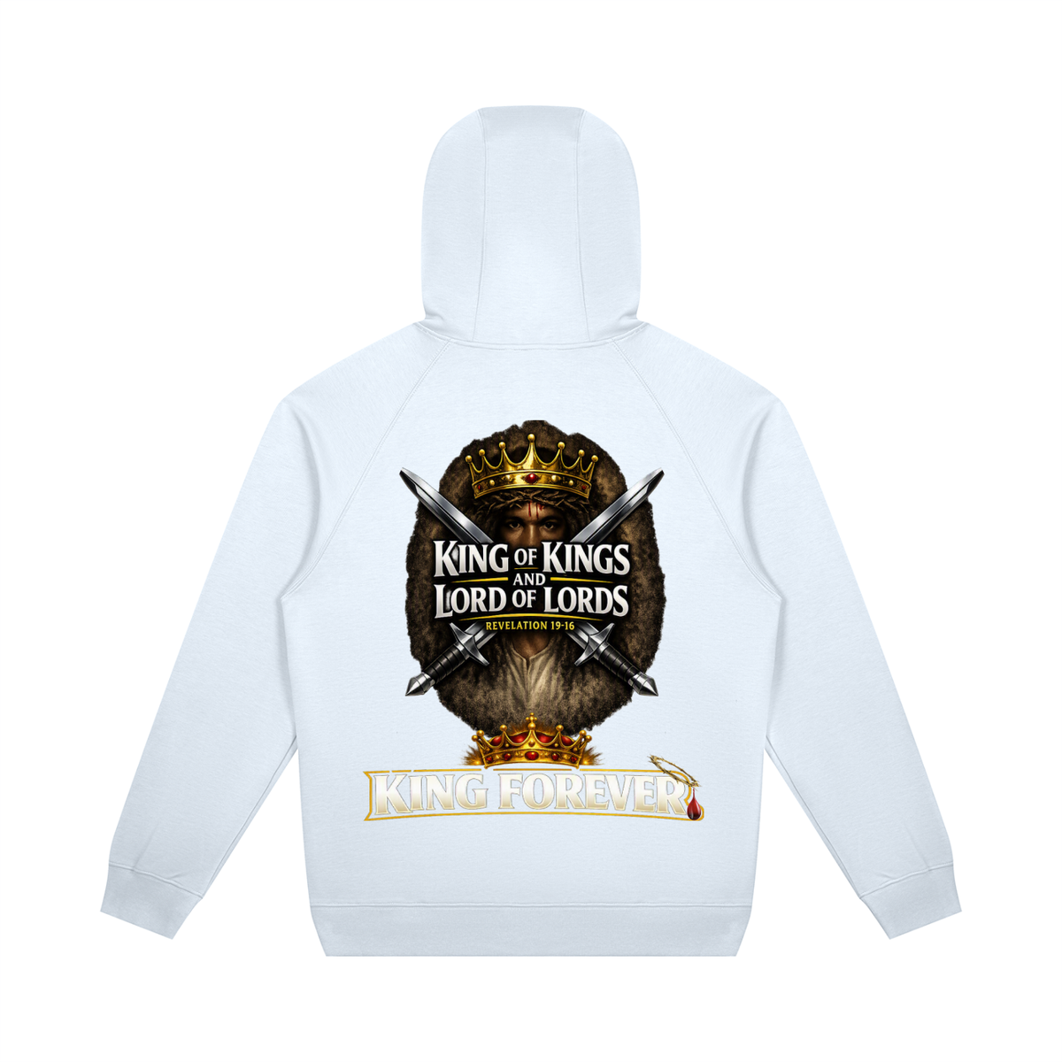 JESUS IS KING w/ FACES Oversized Raglan Pullover Hoodie