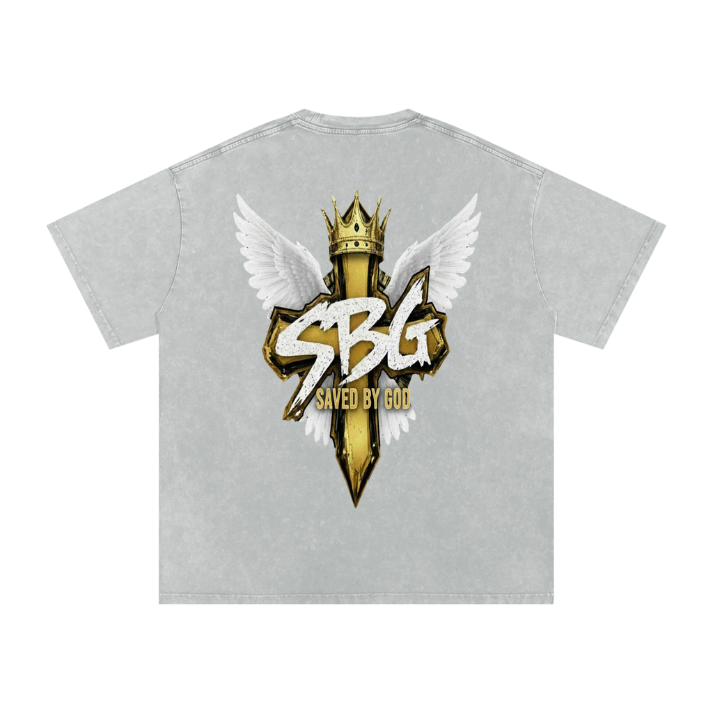 Saved By God Oversized T-Shirt w/ Logo