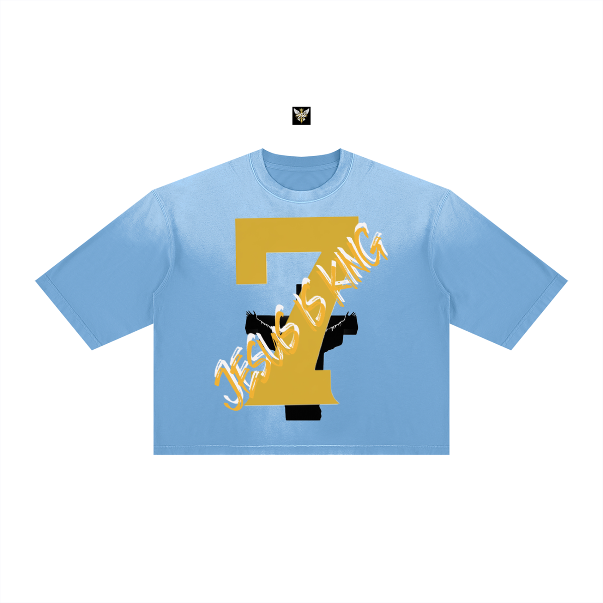 JESUS IS KING 7 Vintage Wash Sunfade Boxy T-Shirt