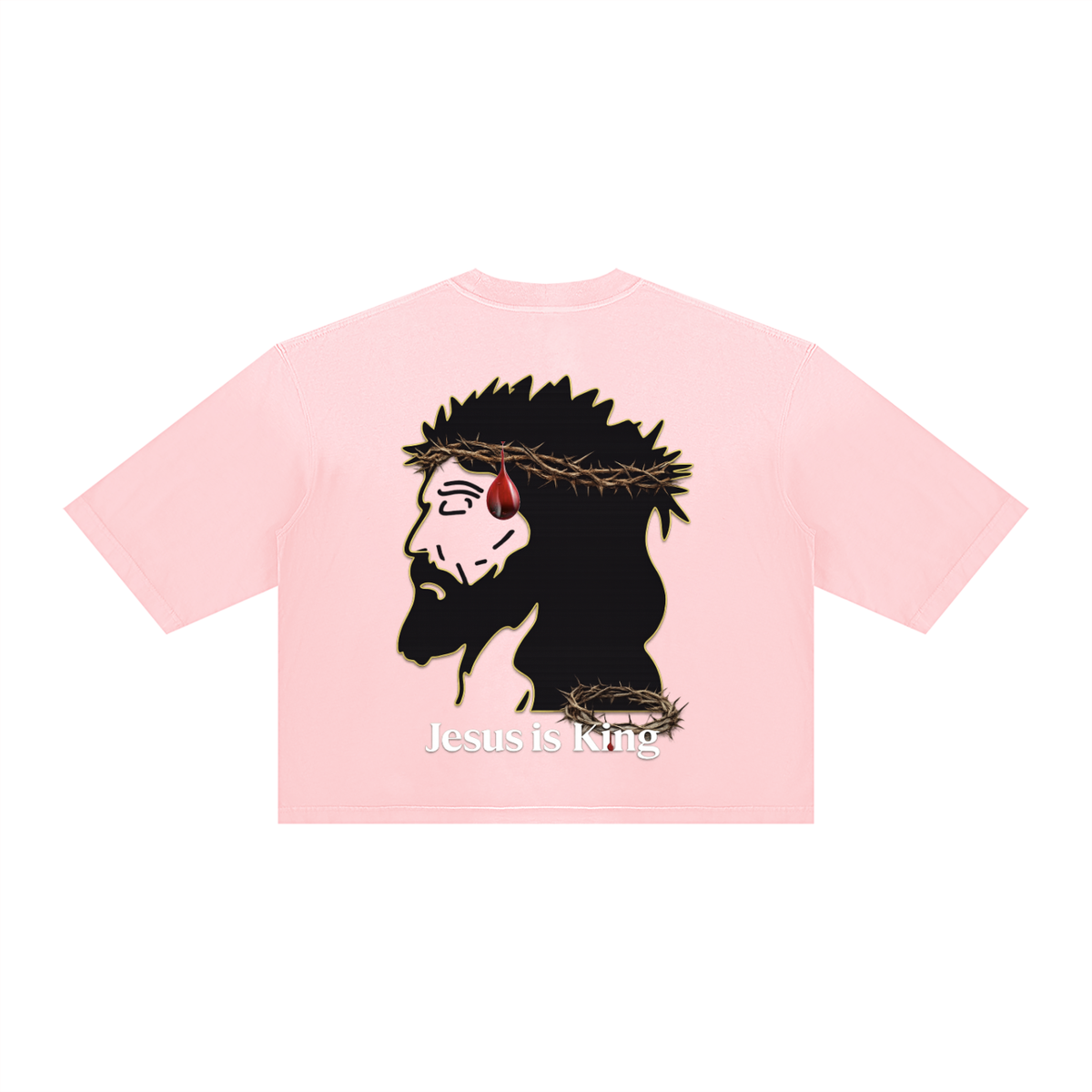 JESUS IS KING 7 Vintage Wash Sunfade Boxy T-Shirt