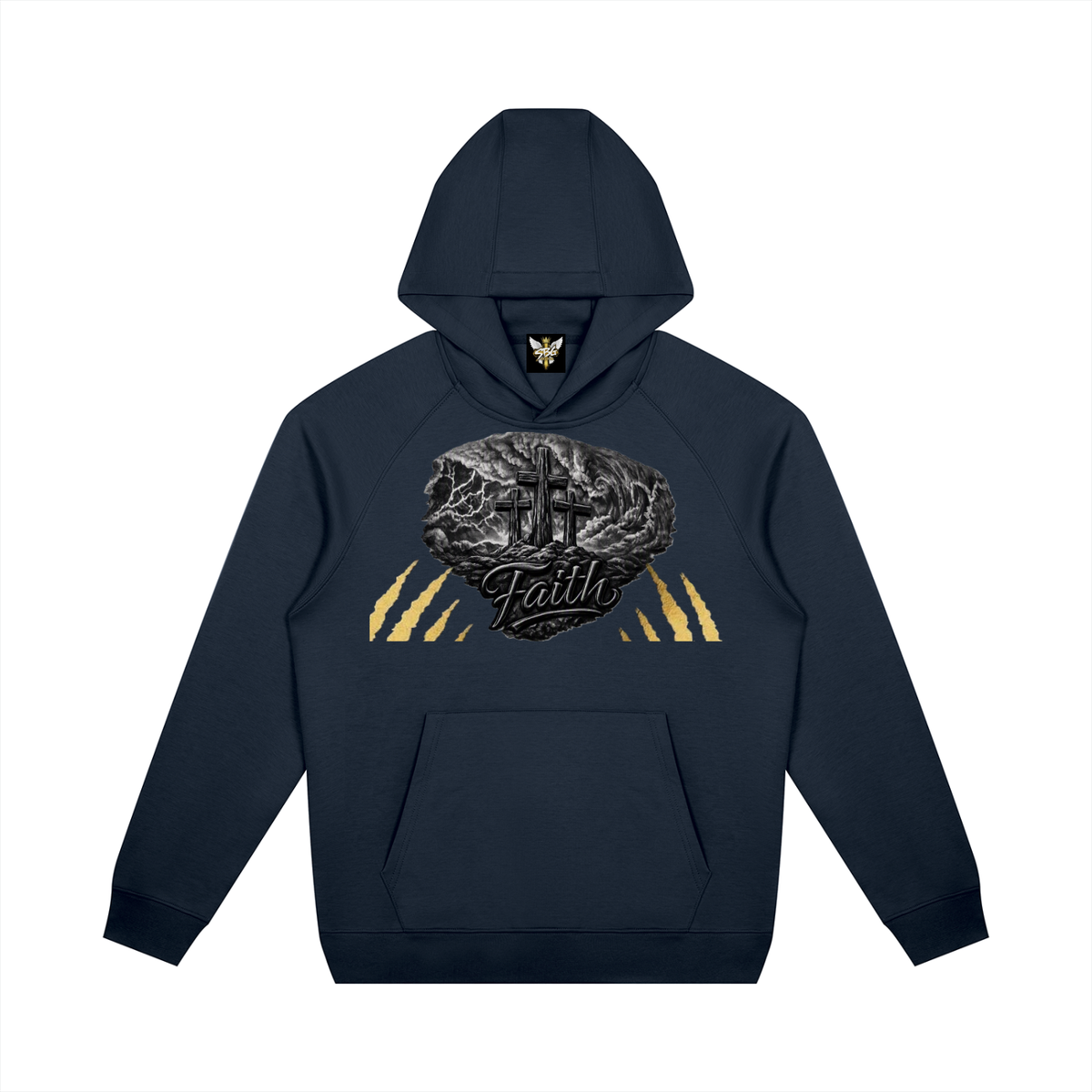 FAITH OVER MY FEARS Raglan Pullover Hoodie