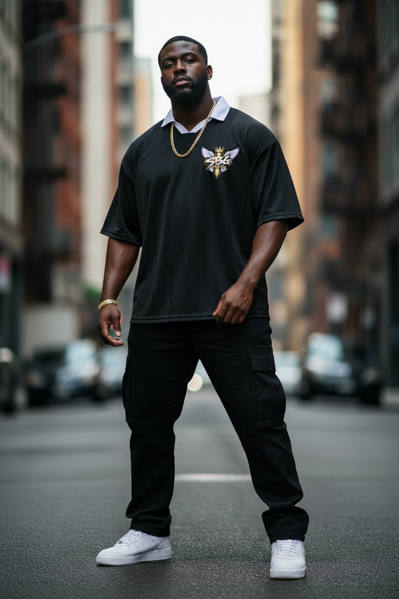 Man in SBG Logo Jersey with Subtle Jewelry